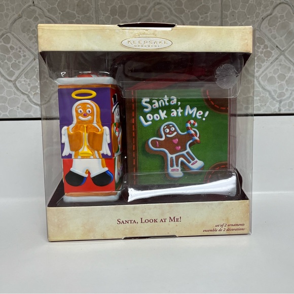 Hallmark “Santa, Look at Me” Boxed Ornaments - Picture 1 of 6